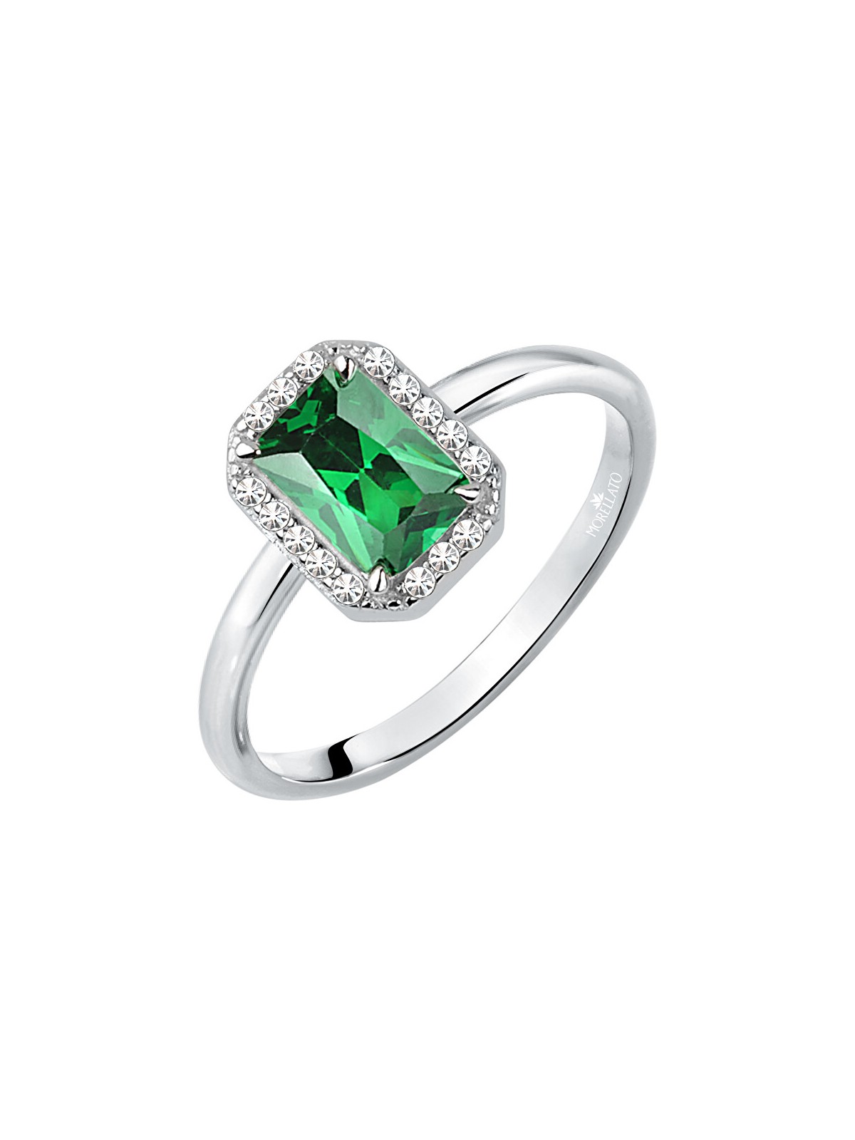 Morellato Anello in argento scintillante con pietra verde Tesori SAIW76 - Diametro: 58 mm donna