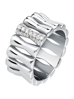 Morellato Anello moderno Essenza SAWA20 in argento riciclato - Diametro: 56 mm donna