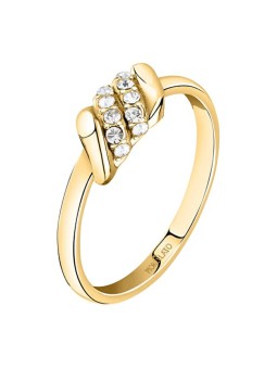 Morellato Anello placcato oro con cristilla Torchon SAWZ13 - Diametro: 58 mm donna