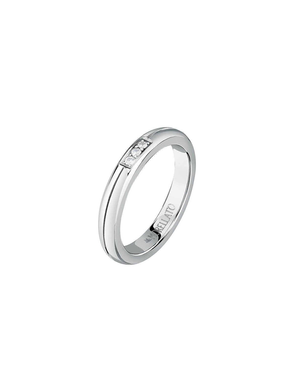 Morellato Anello in acciaio con cristilla Love Rings SNA48 - Diametro: 58 mm donna