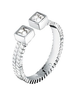 Morellato Anello aperto in acciaio con cristallo Gioia SAVY3901 - Diametro: 52 mm donna