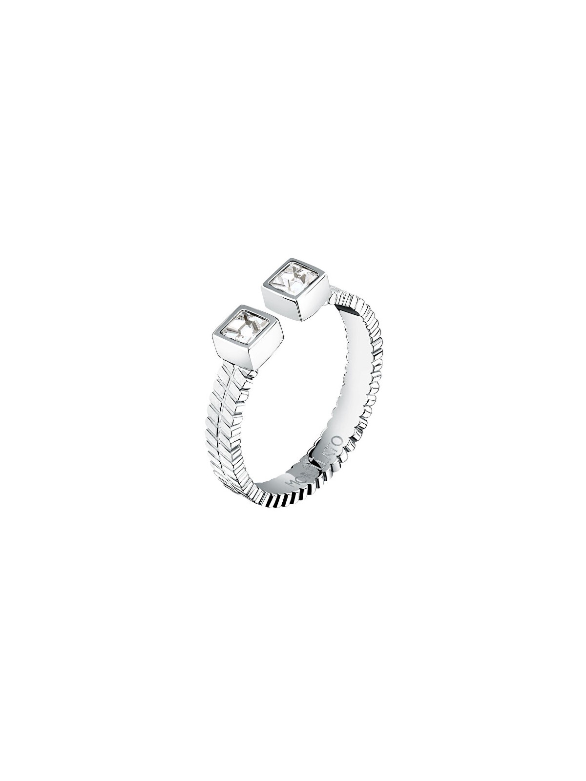 Morellato Anello aperto in acciaio con cristallo Gioia SAVY3901 - Diametro: 56 mm donna