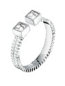 Morellato Anello aperto in acciaio con cristallo Gioia SAVY3901 - Diametro: 56 mm donna