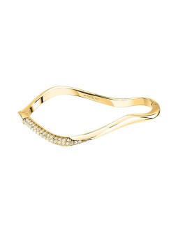 Morellato Bracciale ondulato solido con cristalli Design SAYP19 - Diametro: 5.6 cm donna