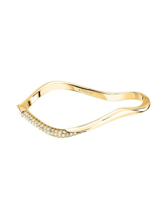 Morellato Bracciale ondulato solido con cristalli Design SAYP19 - Diametro: 5.6 cm donna