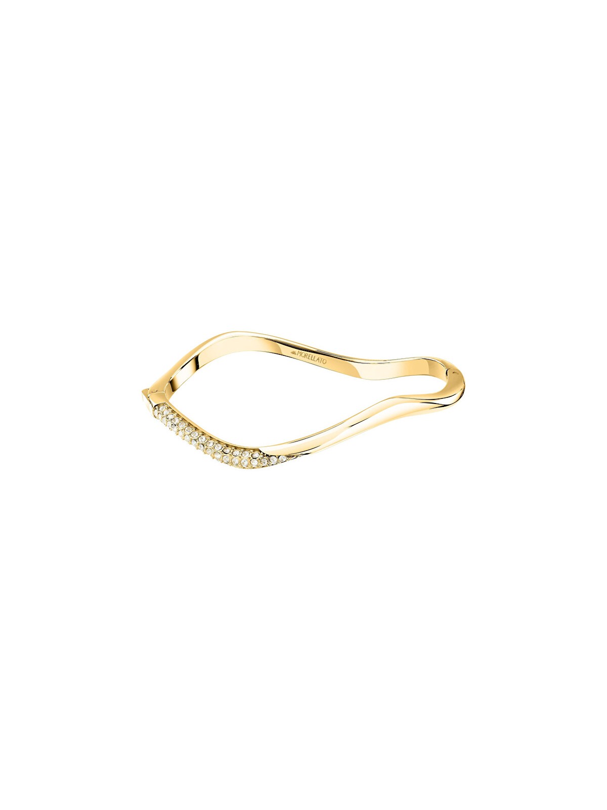 Morellato Bracciale ondulato solido con cristalli Design SAYP19 - Diametro: 5.6 cm donna