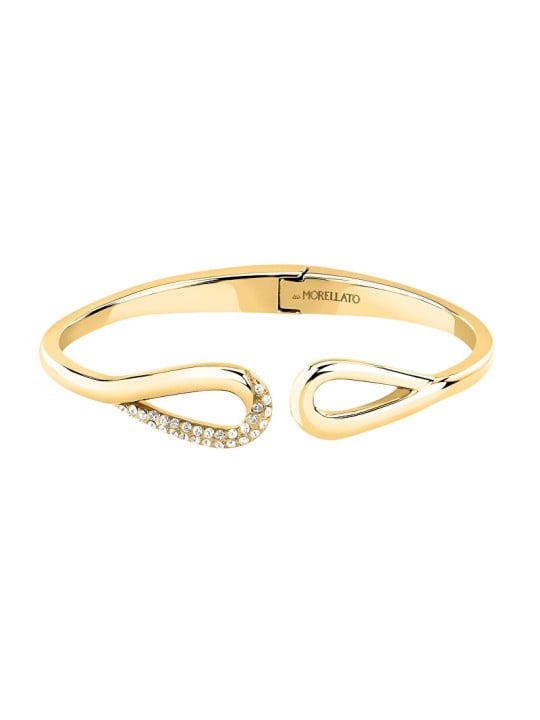 Morellato Bracciale in oro massiccio placcato con cristalli, modello SAYP24 - Diametro: 5,6 cm donna