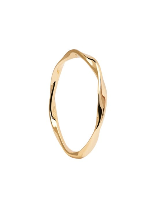 PDPAOLA Anello minimalista placcato oro SPIRAL Gold AN01-804 - Diametro: 54 mm donna
