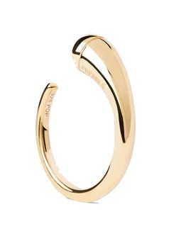 PDPAOLA Loop Essentials AN01-D01 Anello aperto placcato oro - Diametro: 56 mm donna