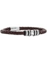 Police Bracciale da uomo in pelle Trucker PJ25488BLC/02 - Lunghezza: 22 cm uomo
