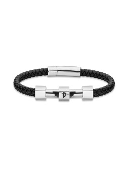 Police Bracciale da uomo moderno in pelle PEAGB211962 - Lunghezza: 19 cm uomo