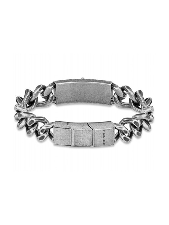 Mensola Bracciale in acciaio massiccio con cristallo PEAGB2120404 - Lunghezza: 19 cm uomo