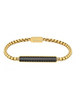 Police Bracciale da uomo placcato oro Kostka/Venezia PJ26474BSG - Lunghezza: 21 cm uomo