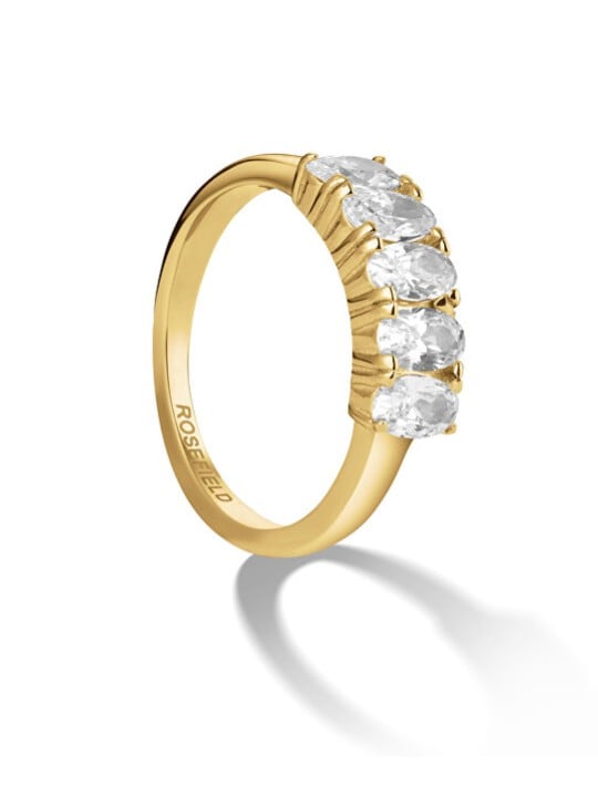 Rosefield Anello placcato oro scintillante con zirconi JRFO - Diametro: 48 mm donna