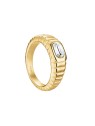 Rosefield Splendido anello in acciaio placcato oro con cristallo iconico JROR - Diametro: 54 mm donna