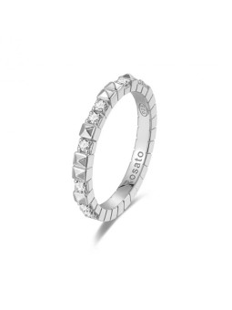 Rosato Anello originale in argento con cubi cubici RZA011 - Circonferenza: 56 mm donna