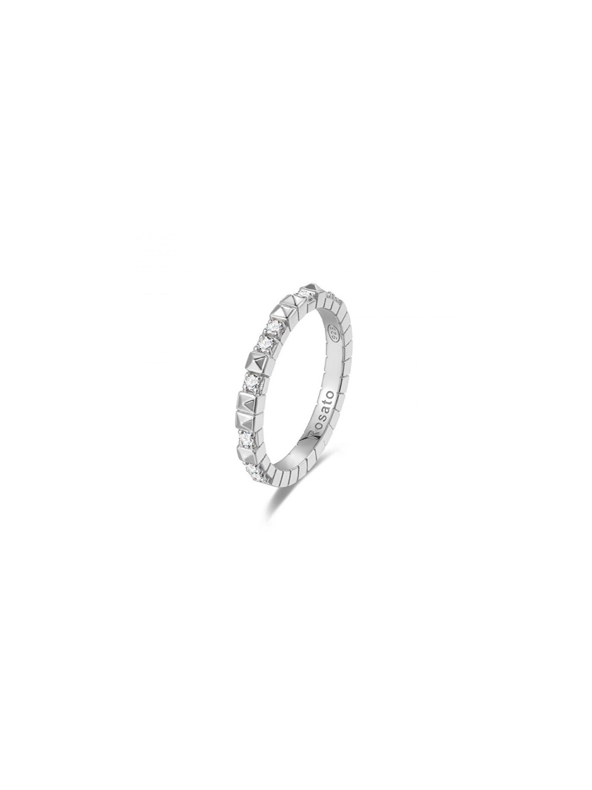Rosato Anello originale in argento con cubi cubici RZA011 - Circonferenza: 56 mm donna