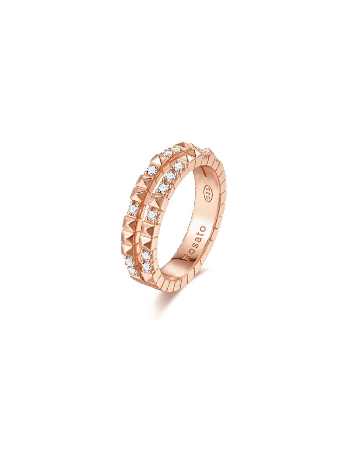 Rosato Anello originale in bronzo con cubi RZA014 - Diametro: 54 mm donna