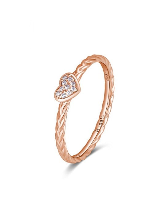 Rosato Anello romantico in bronzo con zirconi Allegra RZA018 - Circonferenza: 56 mm donna