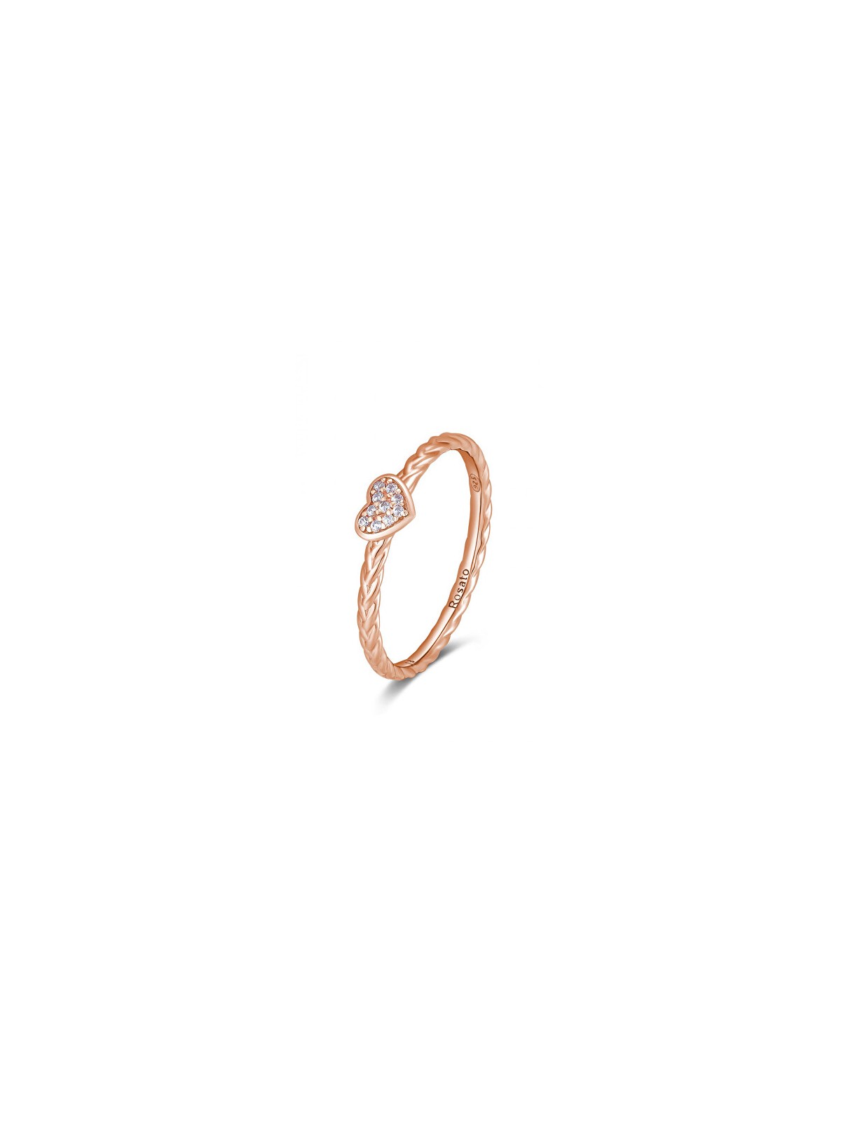 Rosato Anello romantico in bronzo con zirconi Allegra RZA018 - Circonferenza: 56 mm donna