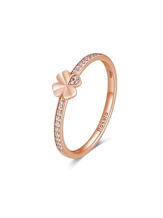 Rosato Bellissimo anello portafortuna in bronzo Allegra RZA022 - Diametro: 56 mm donna