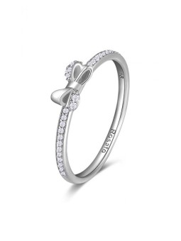 Rosato Bellissimo anello in argento con fiocco Allegra RZA025 - Diametro: 58 mm donna