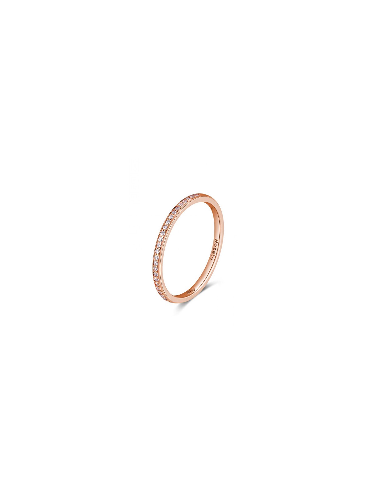 Rosato Anello minimalista in bronzo con zirconi Allegra RZA030 - Circonferenza: 56 mm donna