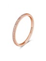 Rosato Anello minimalista in bronzo con zirconi Allegra RZA030 - Circonferenza: 56 mm donna