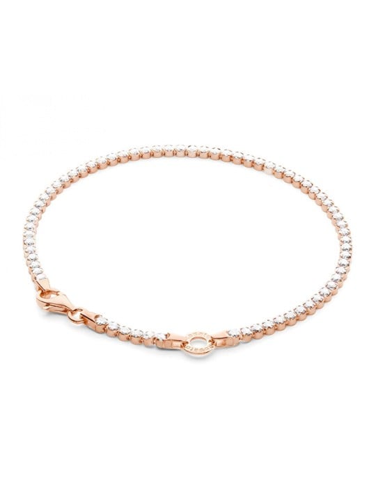 Bracciale Rosato Affascinante in bronzo con ciondolo anello Story RZB041 - Lunghezza: 17 cm donna