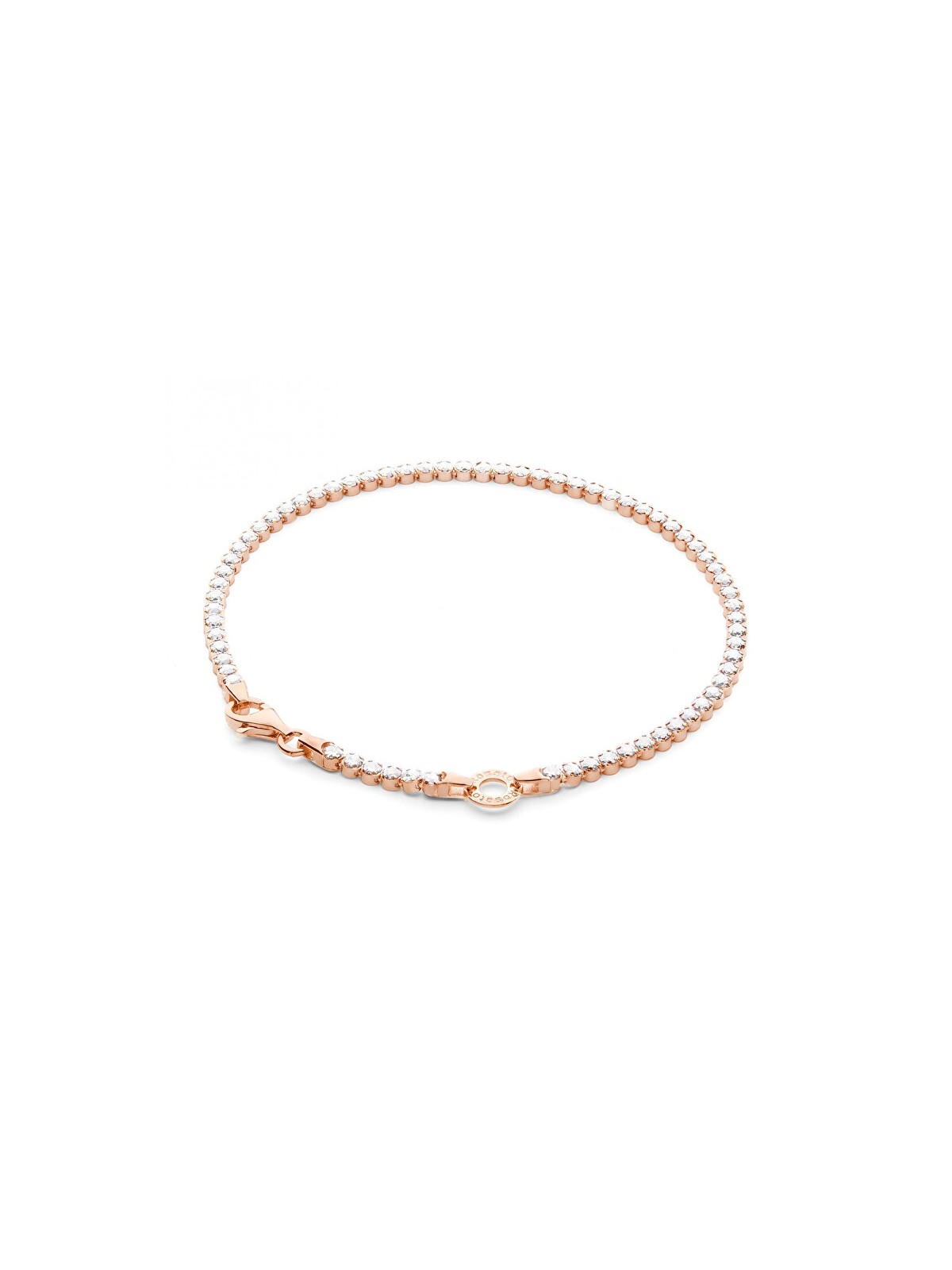 Bracciale Rosato Affascinante in bronzo con ciondolo anello Story RZB041 - Lunghezza: 17 cm donna