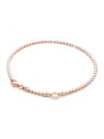 Bracciale Rosato Affascinante in bronzo con ciondolo anello Story RZB041 - Lunghezza: 17 cm donna