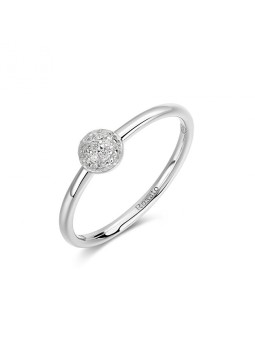 Rosato Incantevole anello in argento con zirconi cubici Bianca RZBI79 - Circonferenza: 54 mm donna
