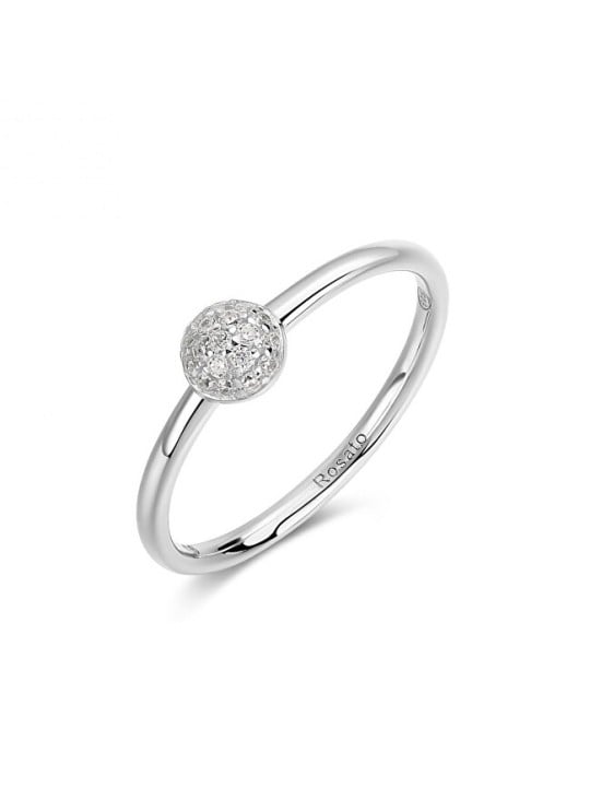 Rosato Incantevole anello in argento con zirconi cubici Bianca RZBI79 - Circonferenza: 54 mm donna