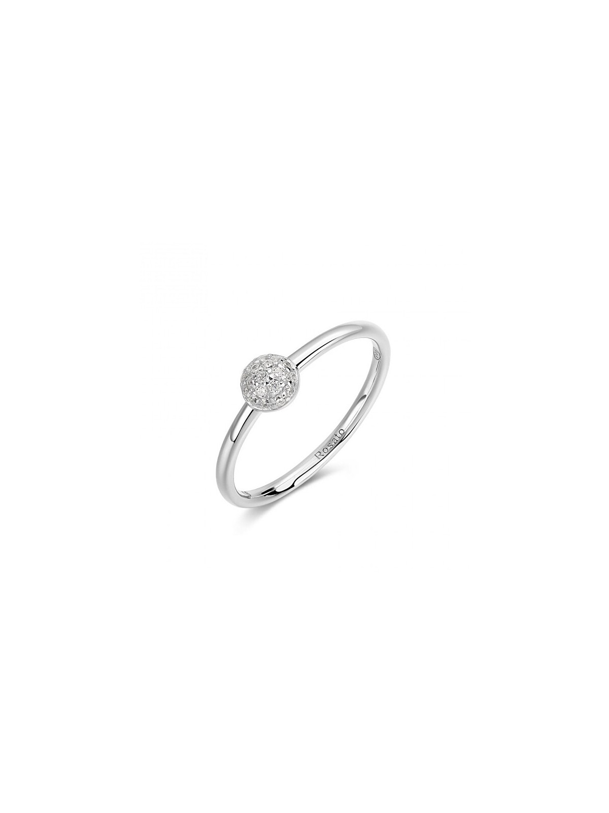 Rosato Incantevole anello in argento con zirconi cubici Bianca RZBI79 - Circonferenza: 56 mm donna