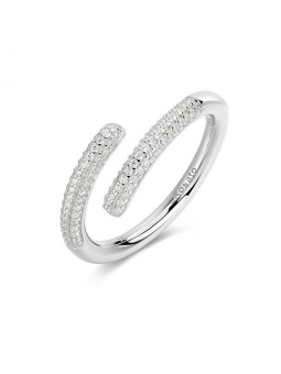 Rosato Anello aperto di design con zirconi Bianca RZBI81 - Circonferenza: 52 mm donna
