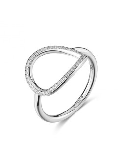Rosato Anello di design in argento con zirconi cubici Sofia RZSO39 - Circonferenza: 52 mm donna