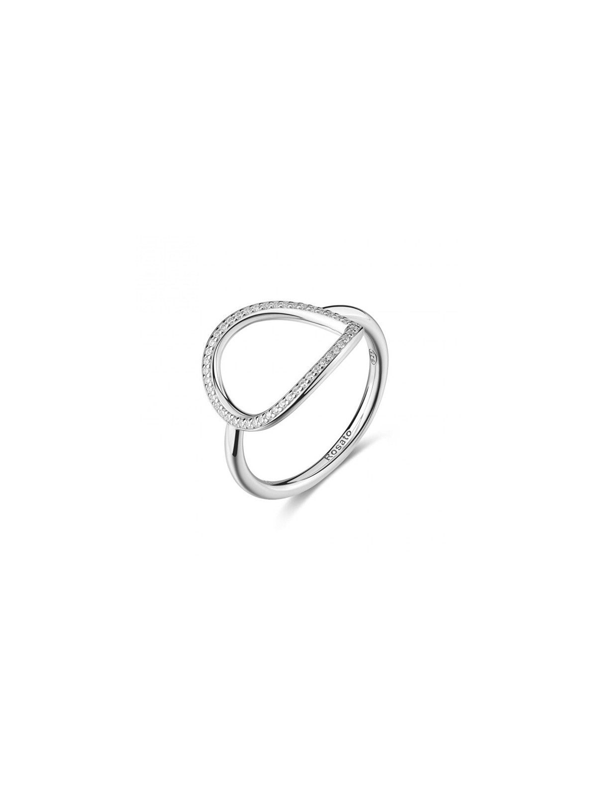 Rosato Anello di design in argento con zirconi cubici Sofia RZSO39 - Circonferenza: 56 mm donna