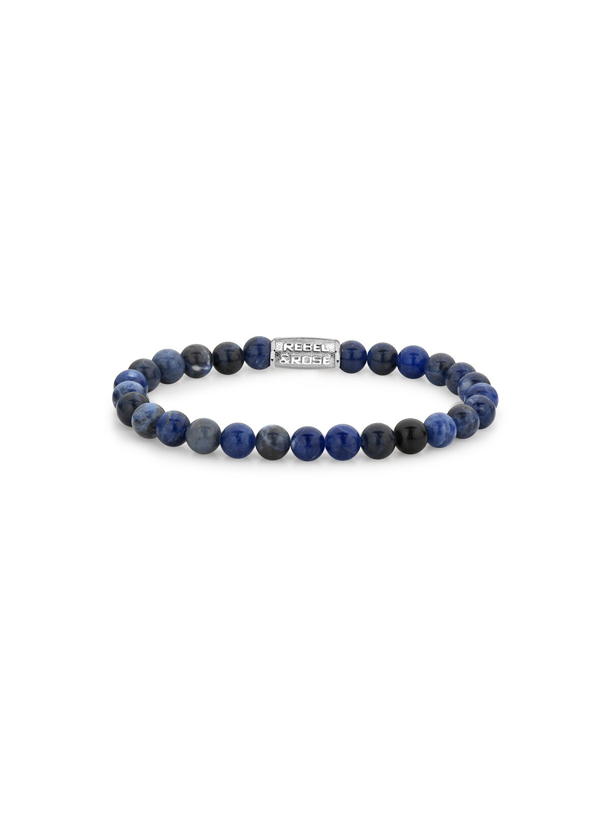 Rebel&Rose Bracciale con perline blu notte RR-60012-S - Dimensioni: 20 cm - L+ uomo