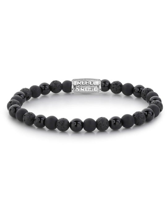 bracciale uomo Rebel & Rose Bracelet Black Rocks RR-60033-S-L mens