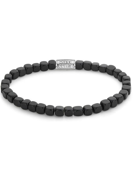 Rebel&Rose Braccialetto con perline "Roll The Dices" - No Balls Please RR-40079-S - Dimensioni: 20 cm - L+ unisex