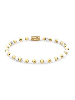 Rebel&Rose Bracciale con perline in oro bianco vergine RR-40113-G - Dimensioni: 16,5 cm - S donna