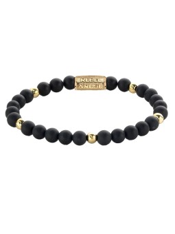 Rebel&Rose Bracciale con perline Madonna nero opaco RR-60078-G - Dimensioni: 19 cm - L donna