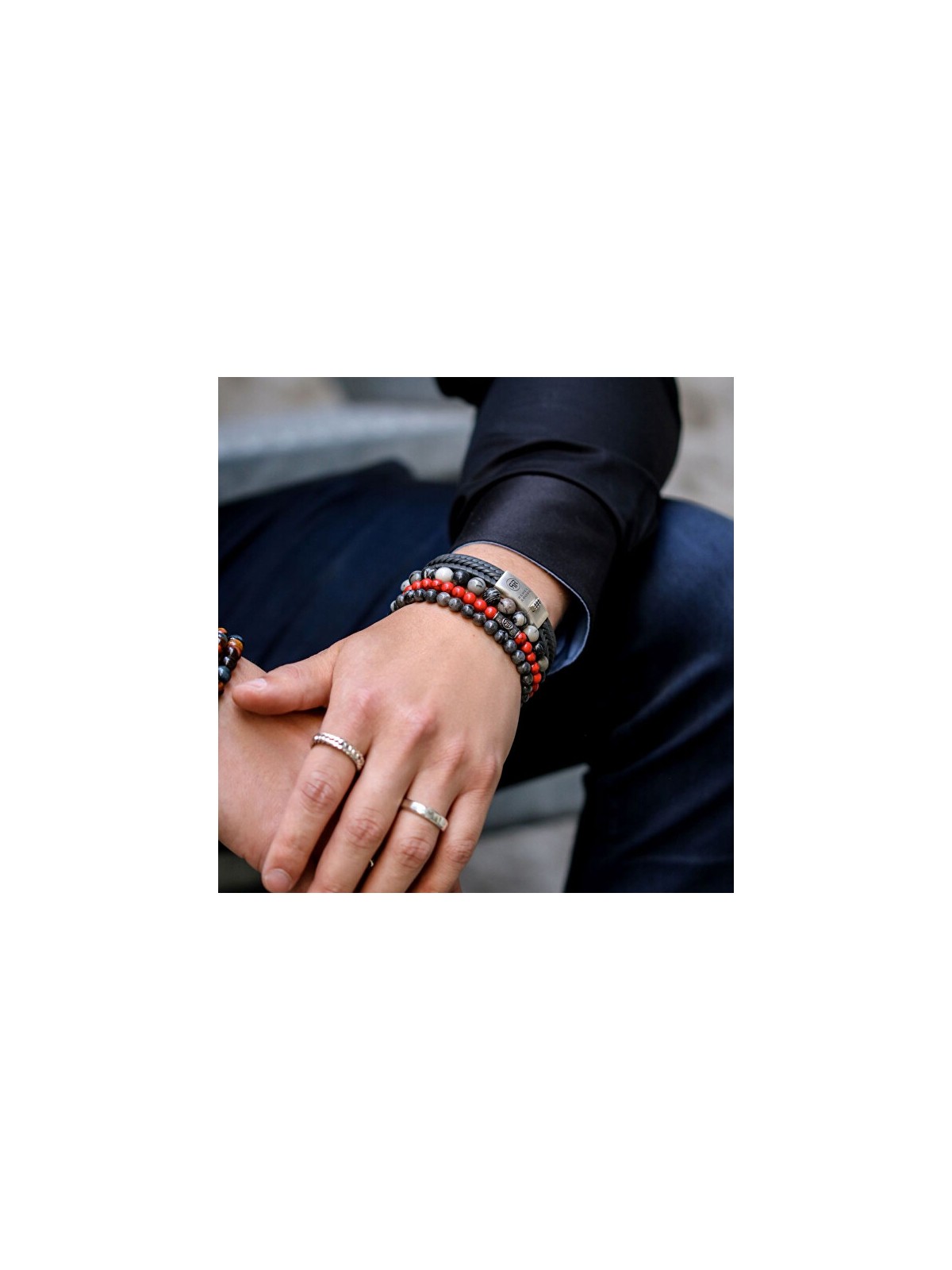 Rebel&Rose Bracciale vintage con perline Red Delight RR-60118-V - Dimensioni: 17,5 cm - M unisex