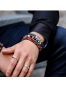 Rebel&Rose Bracciale vintage con perline Red Delight RR-60118-V - Dimensioni: 17,5 cm - M unisex