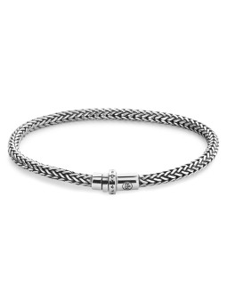 Rebel&Rose Bracciale intrecciato in argento Artemis RR-BR031-S - Lunghezza: 21 cm unisex