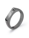 S'Agapõ Anello da uomo in acciaio con zircone nero Tag Me Too STG34 - Diametro: 63 mm uomo