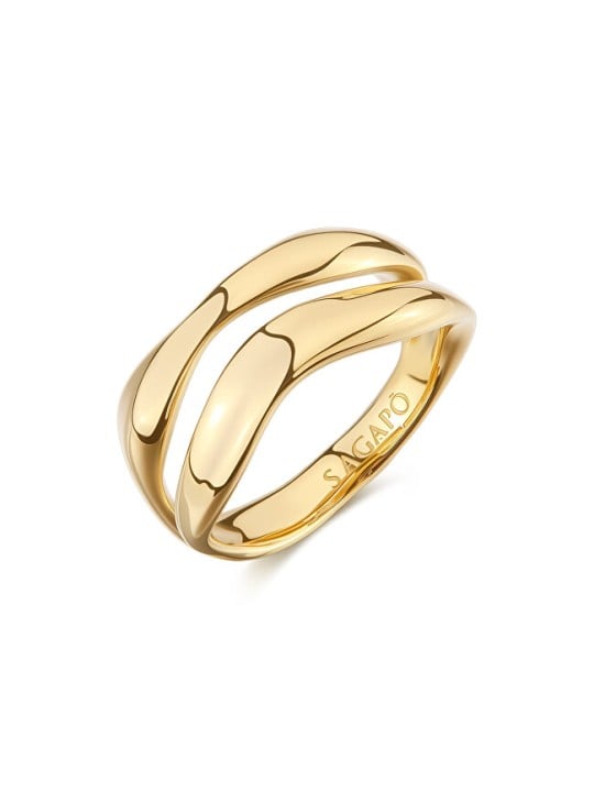 S'Agapõ Elegante anello in acciaio placcato oro Emotion SMO32 - Circuito: 52 mm donna
