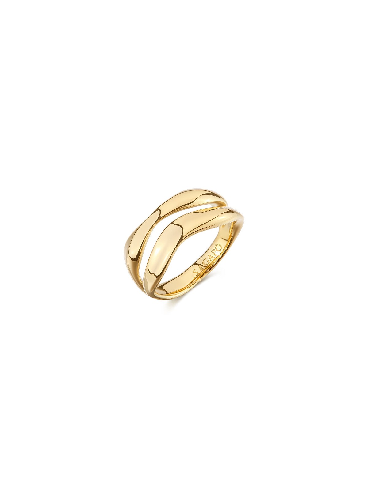 S'Agapõ Elegante anello in acciaio placcato oro Emotion SMO32 - Circuito: 52 mm donna