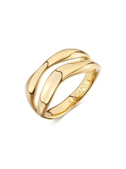 S'Agapõ Elegante anello in acciaio placcato oro Emotion SMO32 - Circuito: 56 mm donna