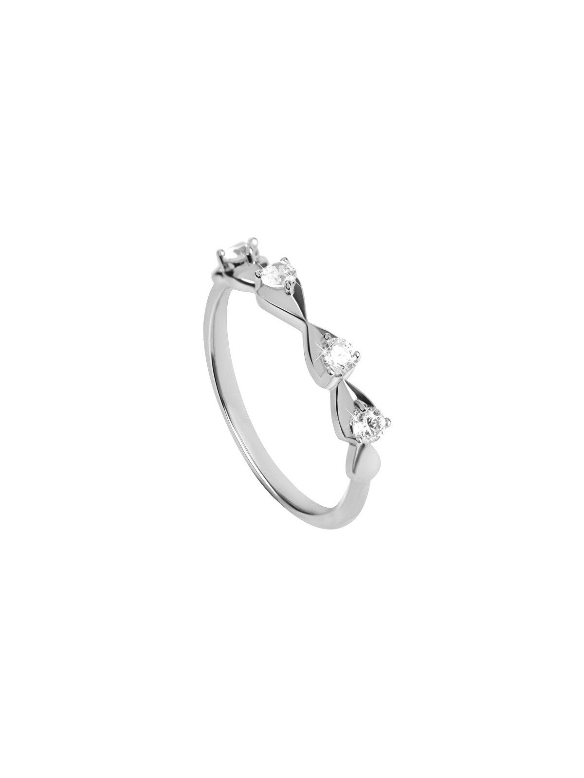 Silver Cat Anello delicato in argento con zirconi Beauty SC323 - Circonferenza: 56 mm donna
